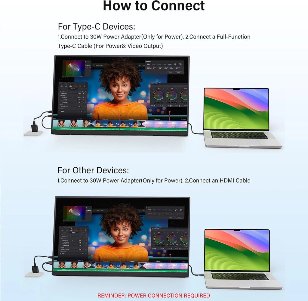 23.8-Inch Portable Monitor Touch Display FHD IPS 120Hz Travel Game Display With Built-in Stand Speaker Laptop Screen