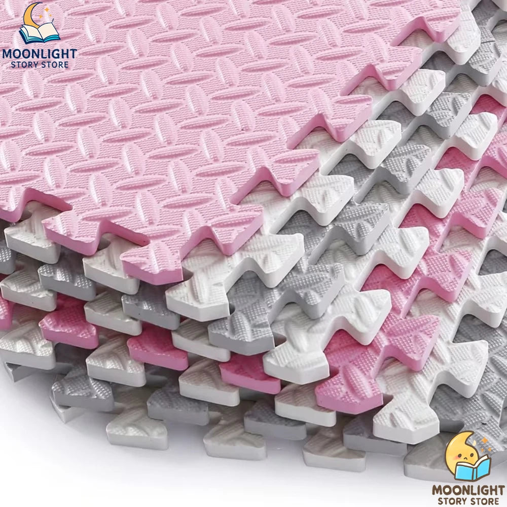 6Pcs 2.5cm Thickened Fitness Mat Non-slip Fall-proof Reusable Yoga Rug Helps Train for Play Home Gym Living Room Anti-Slip Mat