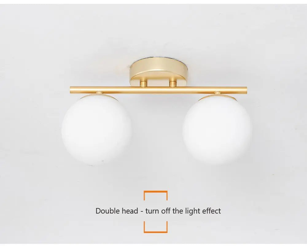 LED G9/E27 Wall Lamp Milky White Glass Ceiling Light Gold and Black Corridor and Passageway Light Minimalist Modern LED Lighting