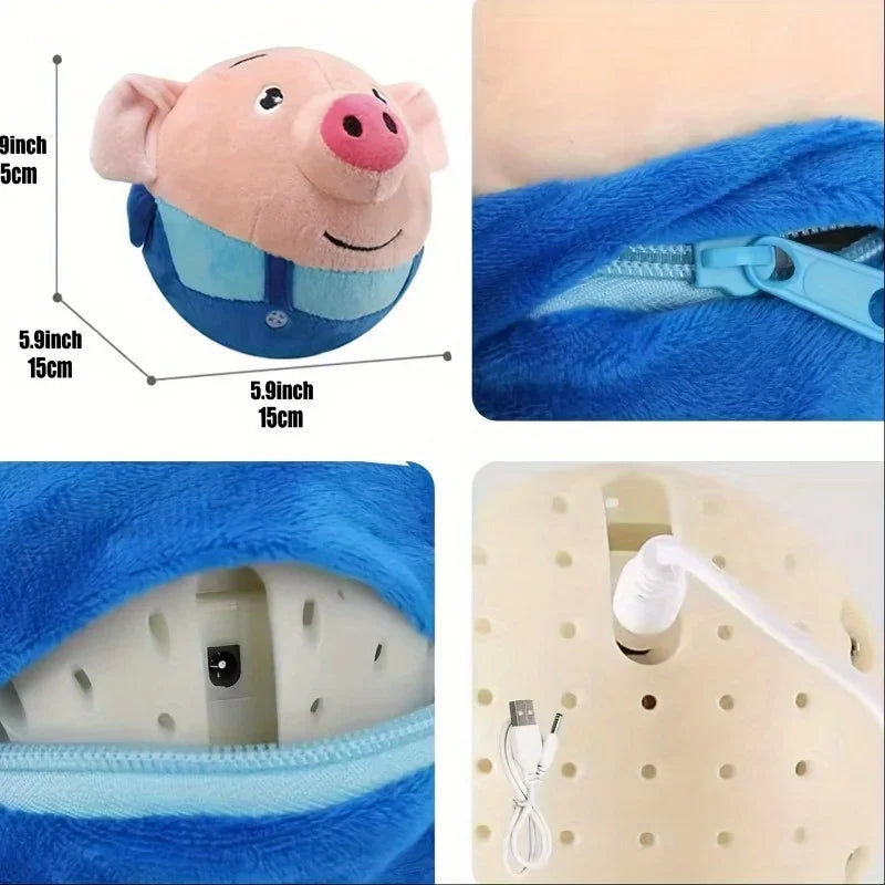 Smart Self-moving Cat Dog Pet Toy Electric Automatic Plush Bouncing Toys Interactive Toys Kitten Puppy Toys for Indoor Playing