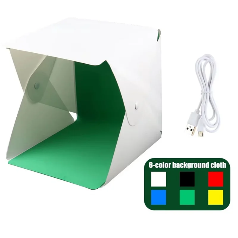 ELECT-Lightbox Light Box Mini Photo Studio Box Photography Box Light Studio Shooting Tent Box Kit Multiple Color Backdrops