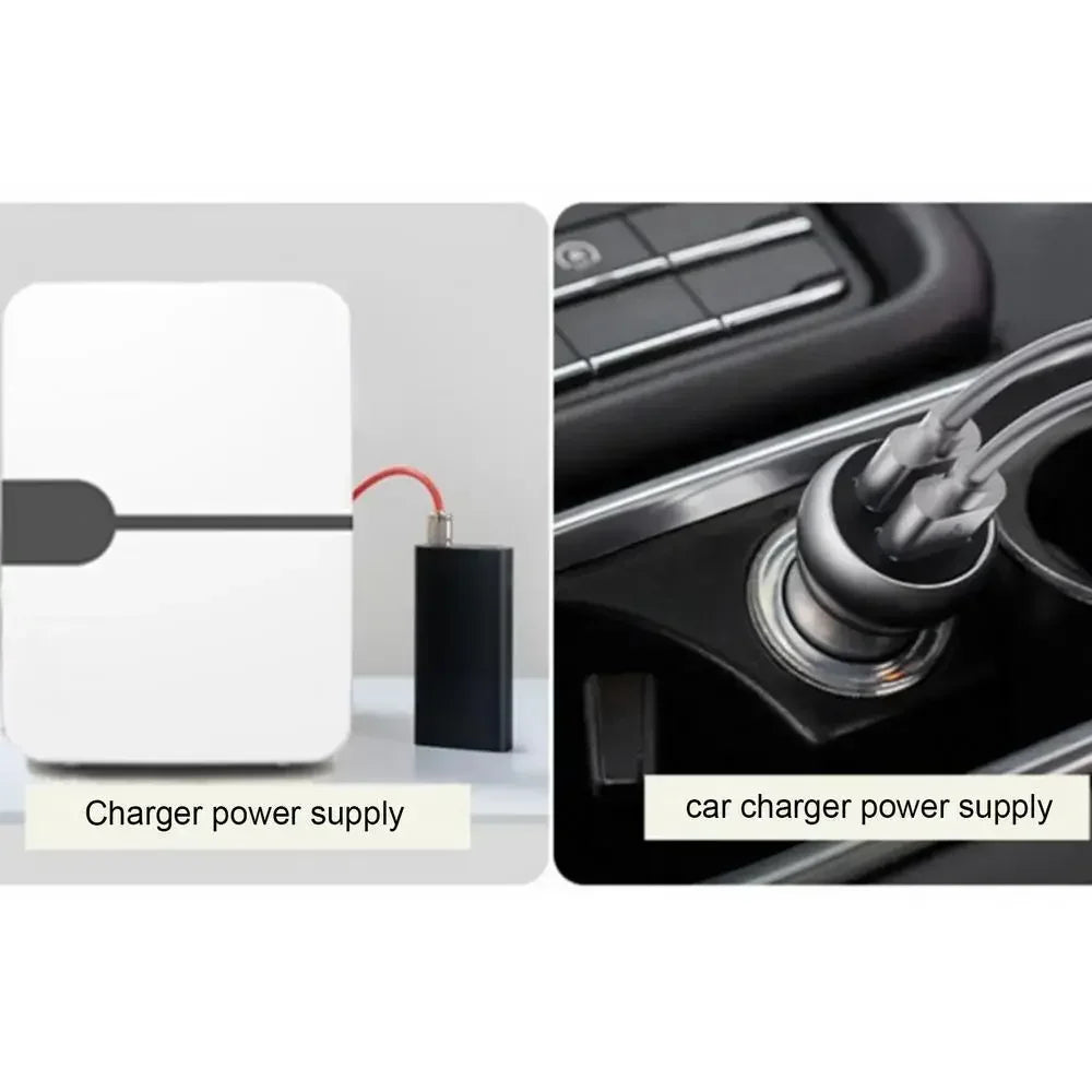 6L Car Mini Fridge Beauty Cosmetics Mask Makeup Skincare Refrigerator Semiconductor USB Heated Cooling Dormitory Refrigerator