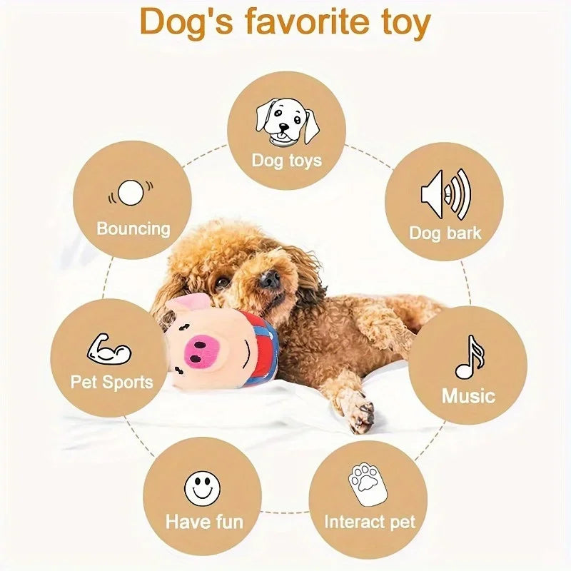 Smart Self-moving Cat Dog Pet Toy Electric Automatic Plush Bouncing Toys Interactive Toys Kitten Puppy Toys for Indoor Playing