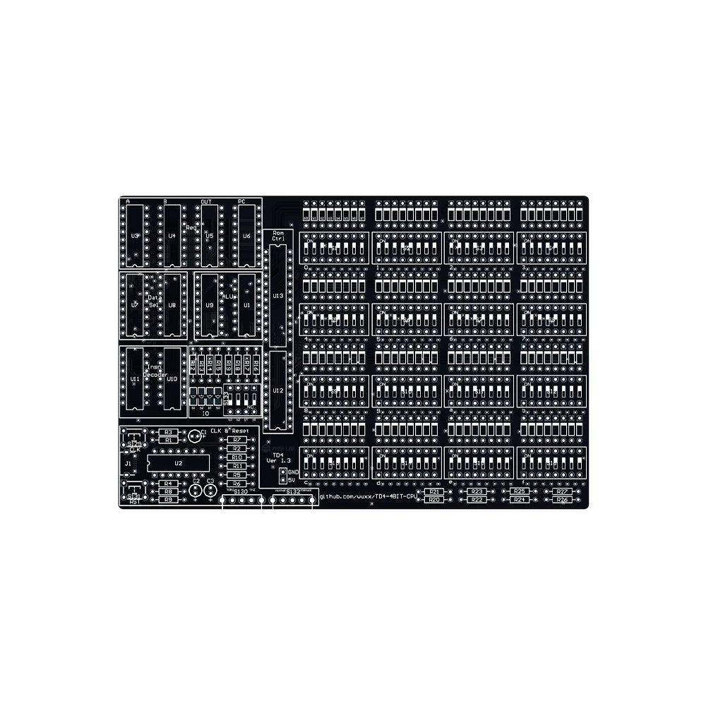 CPU DIY Kit TD4 CPU Make a simple 4-bit CPU By Yourself Open Source Software and Hardware Including PCB and All Components
