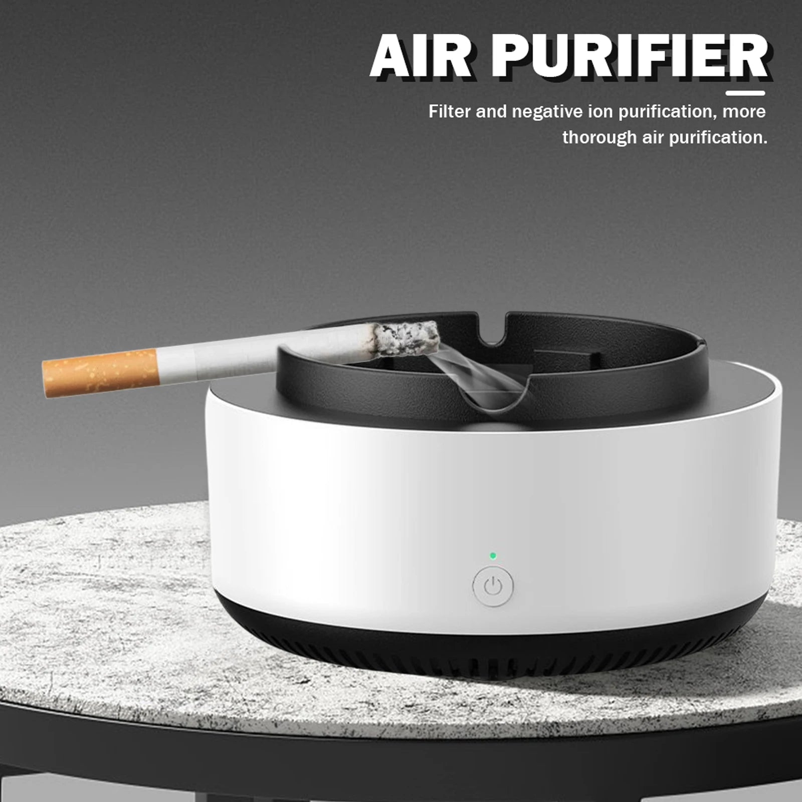 Ashtray Electronic Purifier Multipurpose Portable Anion Air Purifier Smokeless Filtering Second-Hand Smoke for Home Car Office