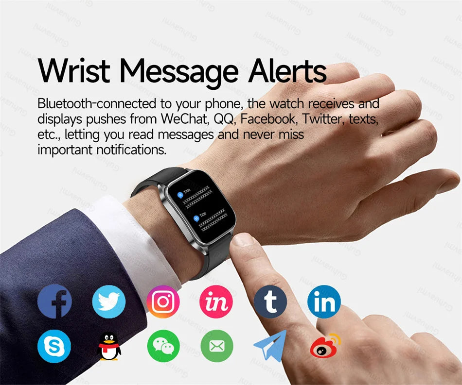 Smart Watch 650nm Dual probe laser health conditioning Blood oxygen Pressure Uric Acid Blood lipid ECG Smartwatch for Man Women