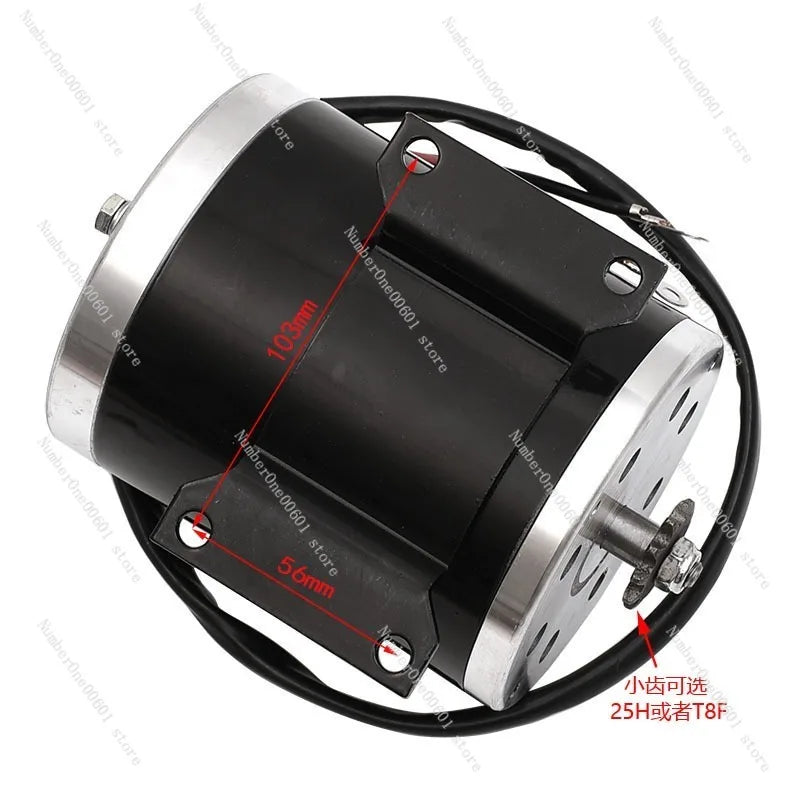 Electric Vehicle 500W/36V High-Speed Brushed DC Motor for Electric Scooter 1020