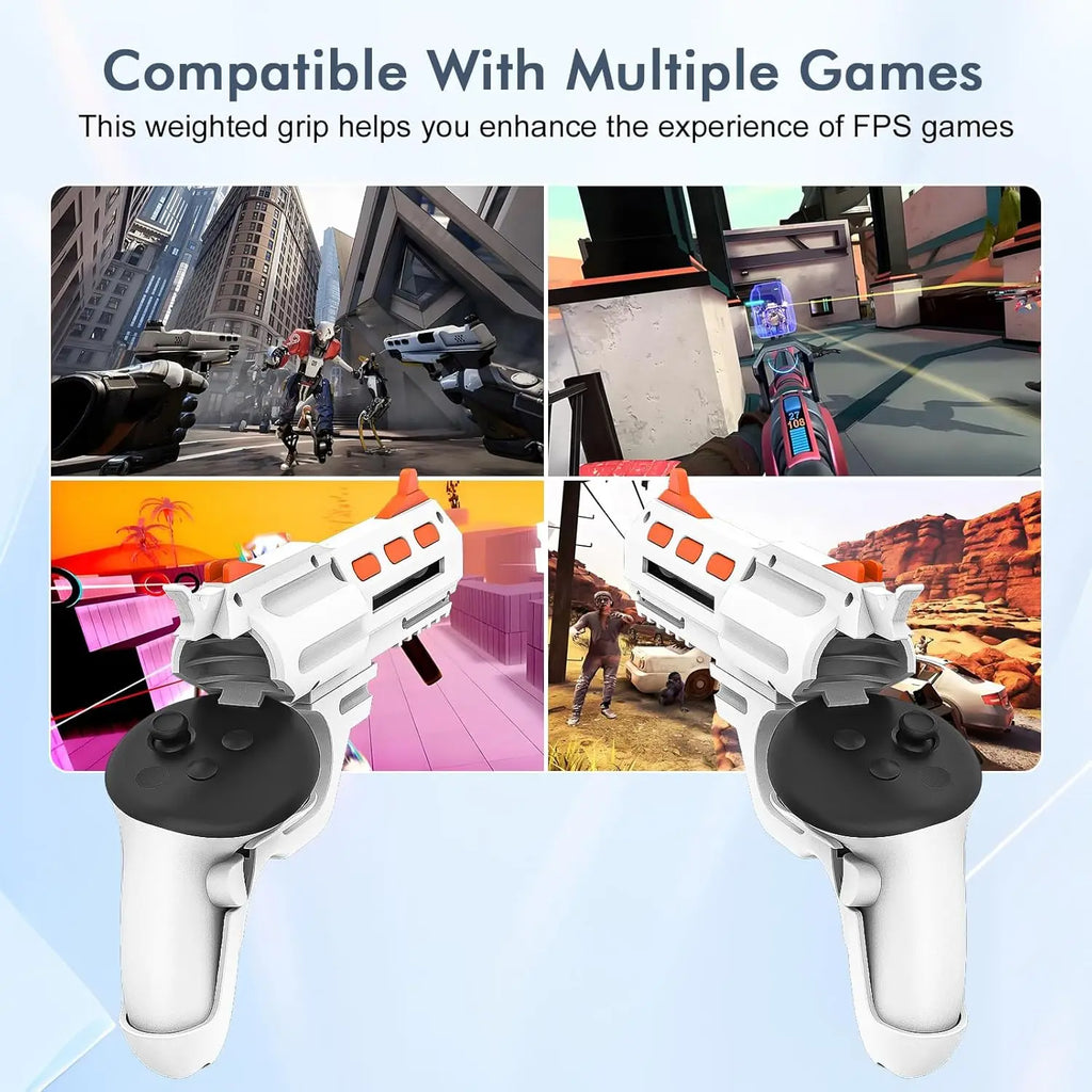Enhance FPS Game Experience VR Handle Attachment For Meta Quest 2/3/3s, VR Accessories for Quest 2, Gunstock Grip For Quest 3/3s