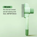 Pet One Button Self Cleaning Pet Grooming Gloves Brush Comb Hair Remover and Massage Tool for Cats and Dogs Easy Grooming