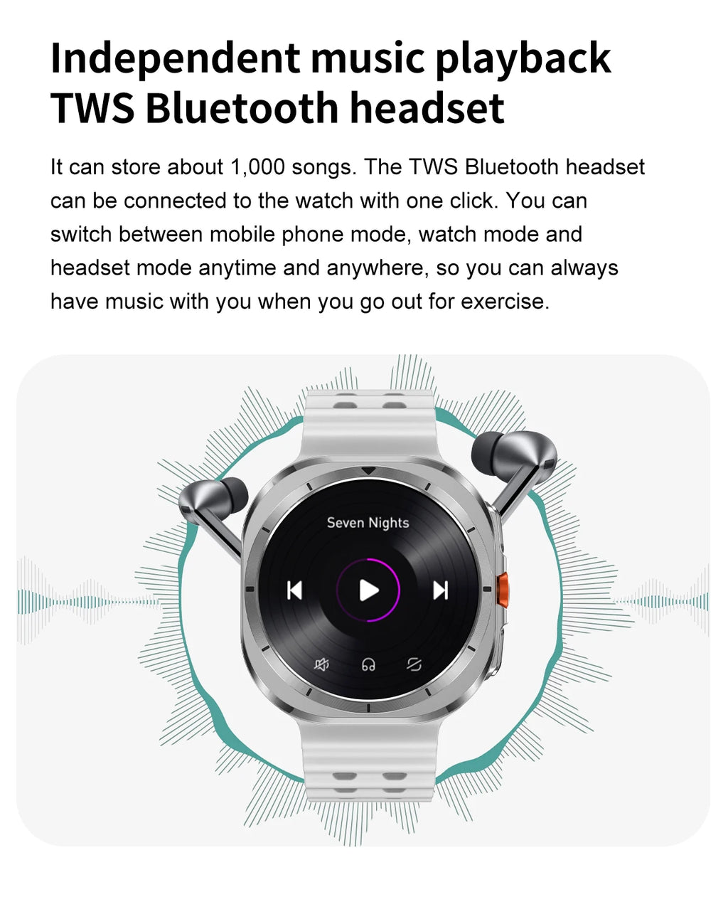 Smart Watch 7Ultra for Men ChatGPT Compass NFC 360*360 AMOLED Screen Heart Rate Monitor Bluetooth Call IP68 Waterproof Smartwat