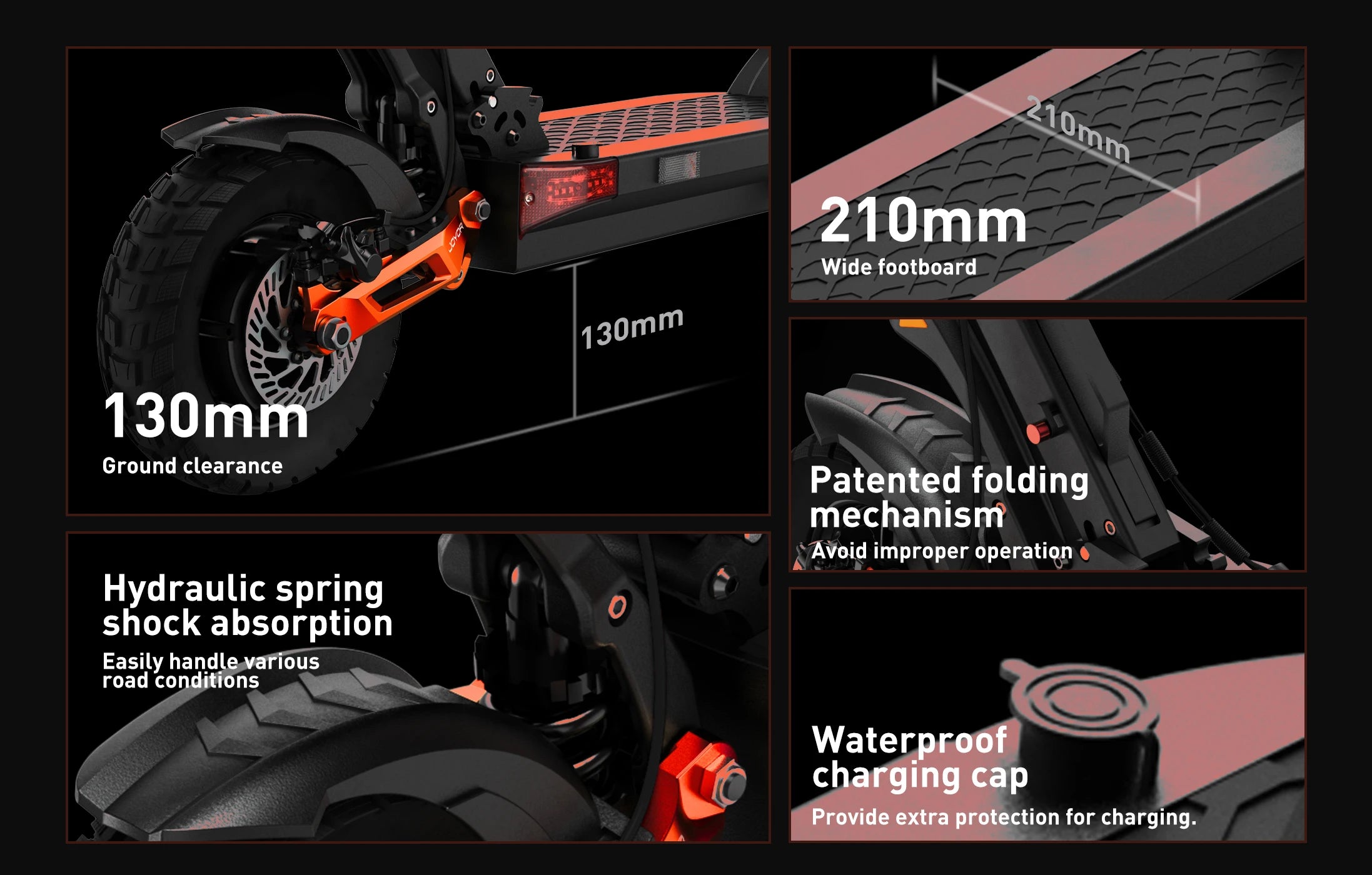 JOYOR T10 Electric Scooter 2000W Dual Motor 60V 18Ah 10" Off-Road E-Scooter 37mph Foldable Adult Scooter US Warehouse 2-3 Days