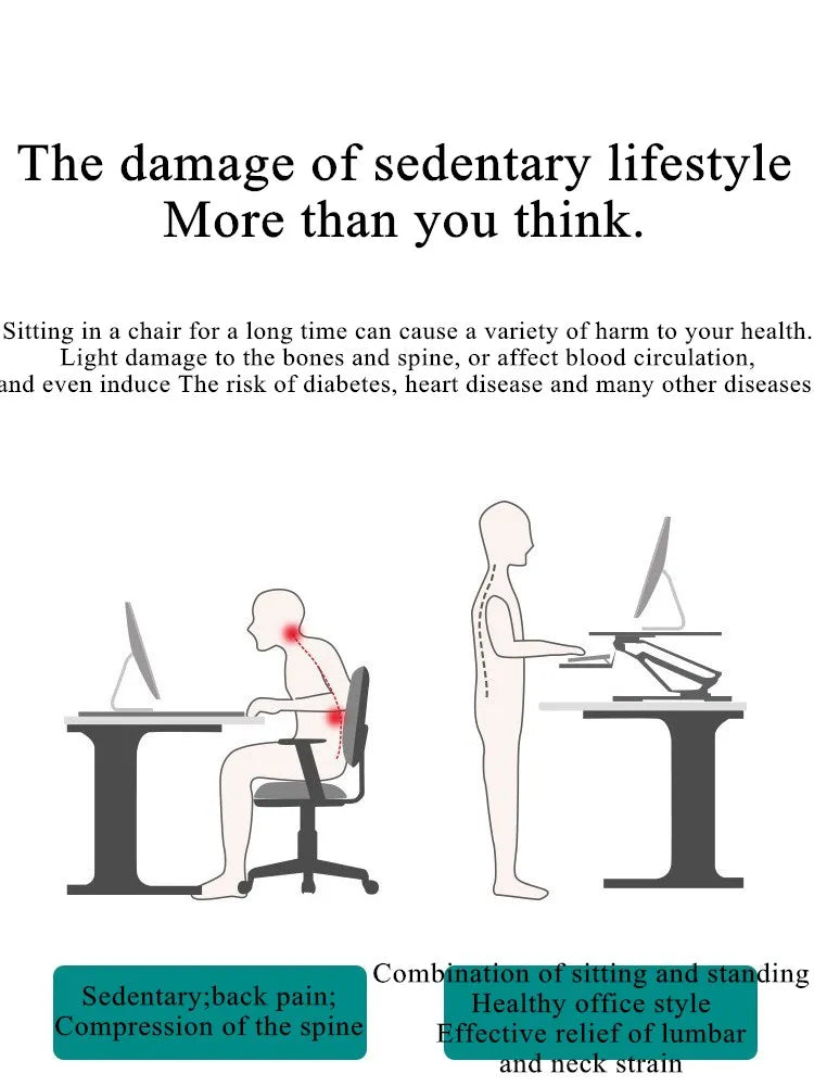 Foldable Height Adjustable Standing Desk On Desktop