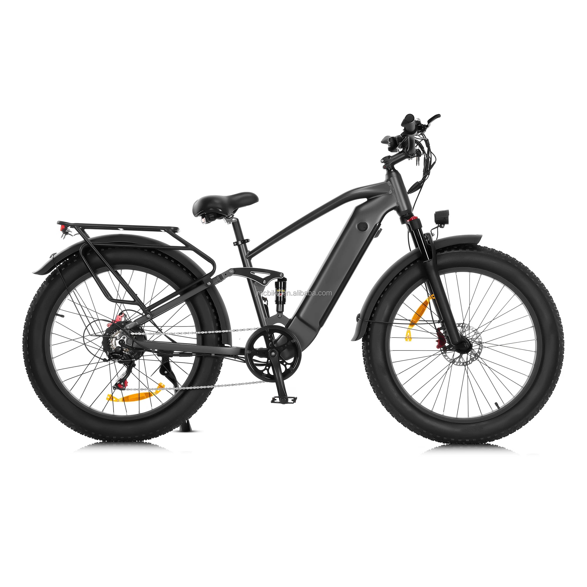 All Terrain 26-Inch Wheel Size Electric Hybrid Bike Steel Frame 1000W E-Bicycle Shimano Lithium Fat Tire Mountain Bike
