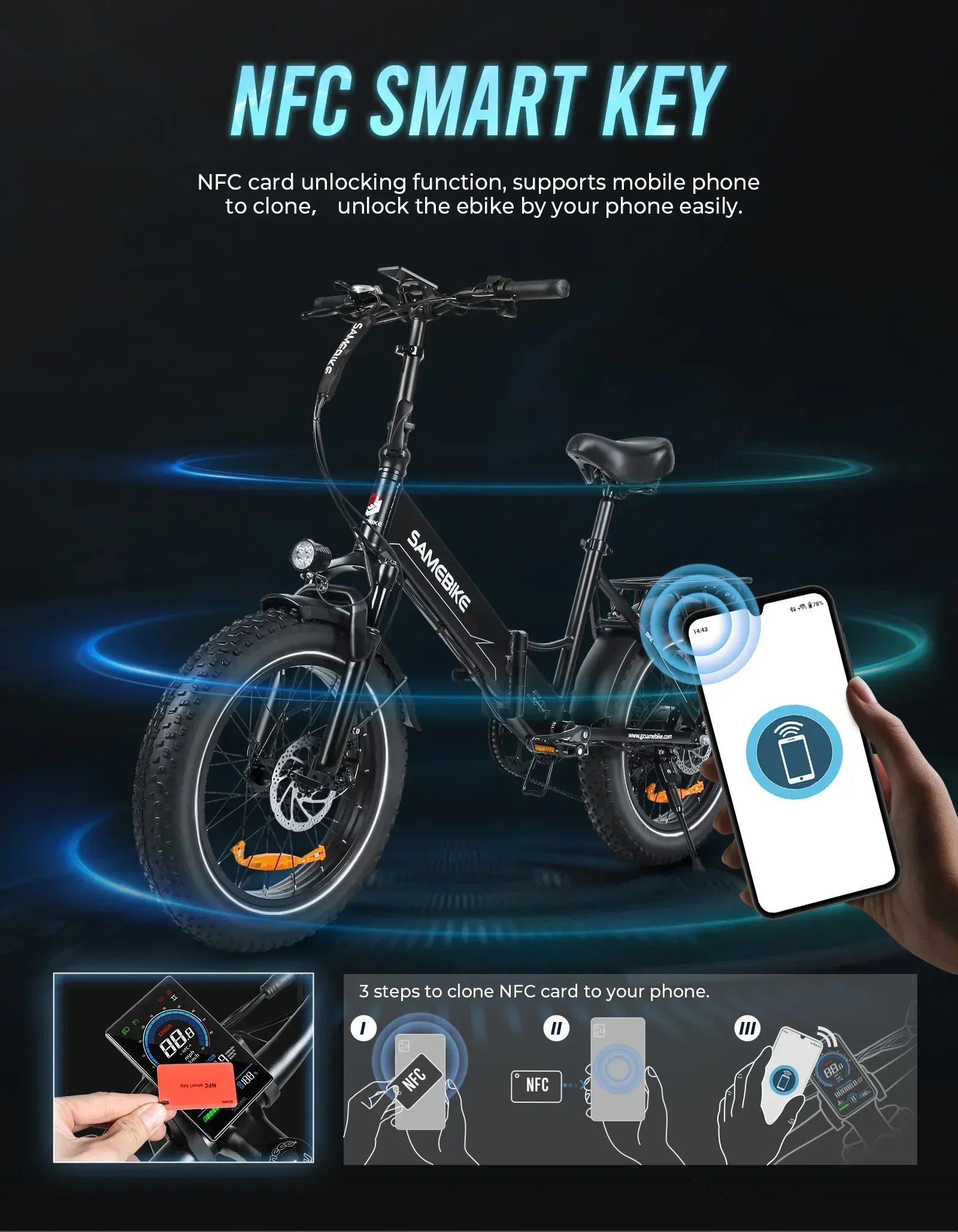 20*4.0 inch fat tire folding electric bicycle, 750W motor urban mountain E-Bike, 48V13AH battery adult electric scooter