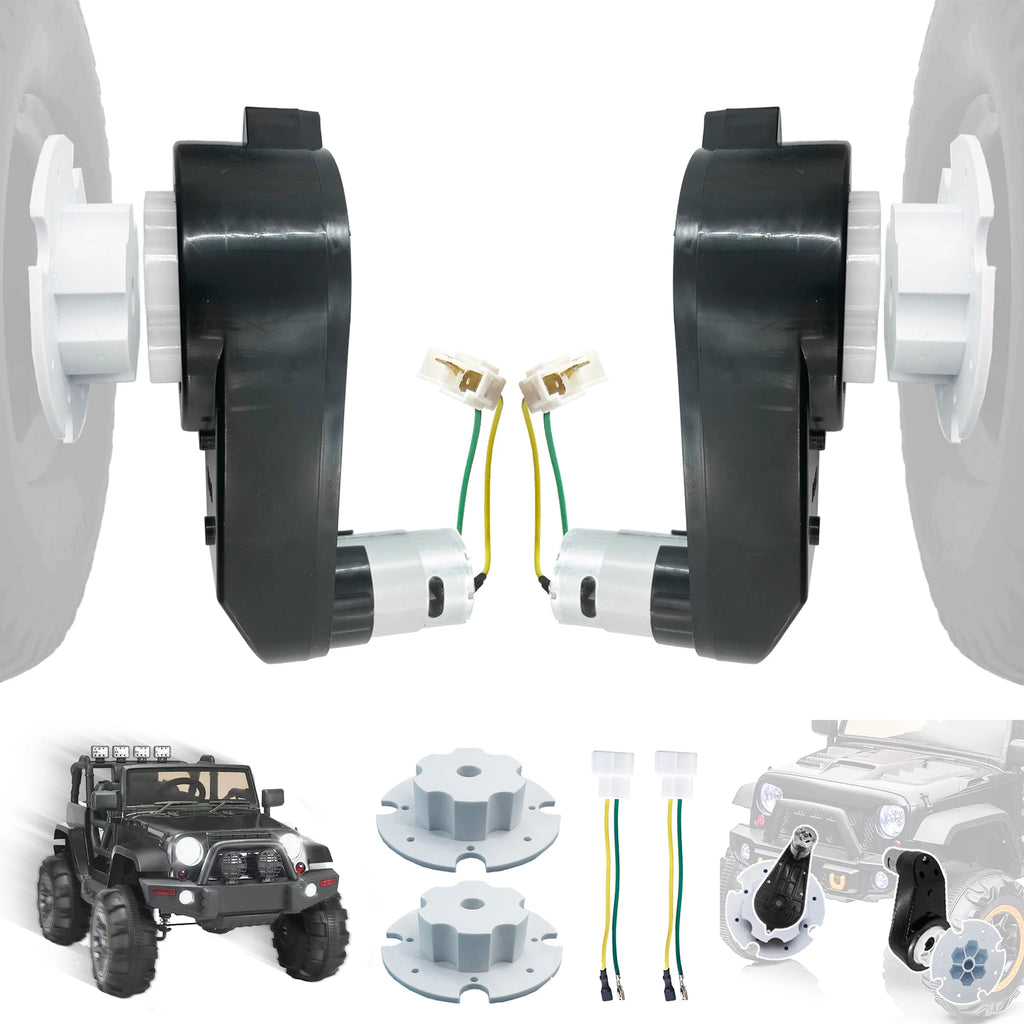 2PCS Kids Electric Car GearBox With 12V 24V High-Speed Motor, Ride On Vehicles Motor Upgrade 12V Motor Engine for Ride On Car