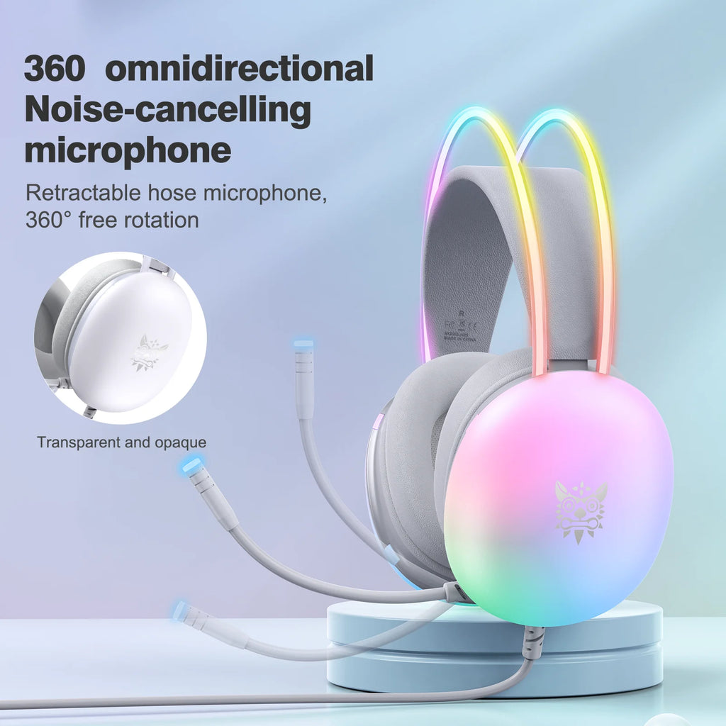 Gaming Headphone Headset Wired Earphone Earbuds Gamer For iPhone Phone PC With Cable Microphone Mic Fone RGB Portable Head Set