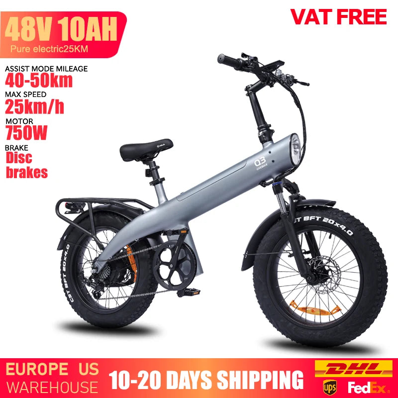 HUANCI Q3 Mountain electric bike 2000W 57KM/H electric dirt bike 48V 20AH Electric bicycle Ebike 20Inch fat tire Off-Road e bike