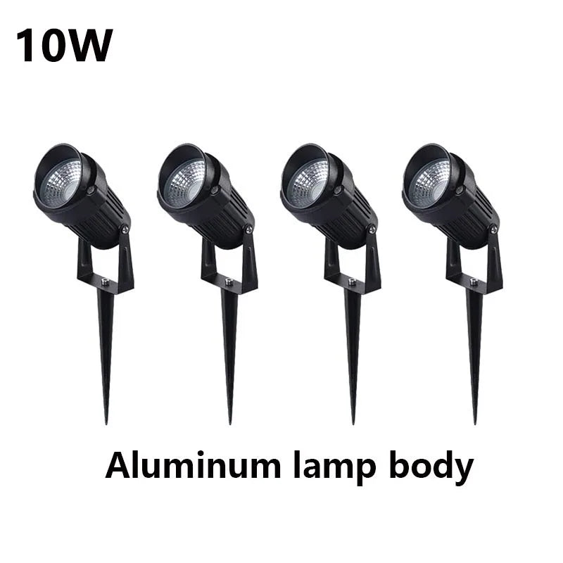 LED Garden Lawn Lamp 5W 10W 15W Outdoor Waterprof IP65 220V110V12V24V Landscape Spike Bulb Garden Path COB Lawn Spotlights