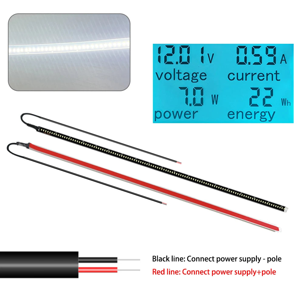 Car Side LED Light,17.8''-39.4'' Exterior Aluminum PCB Waterproof Work light strip, Night camping light strip, Indoor deco 2pcs
