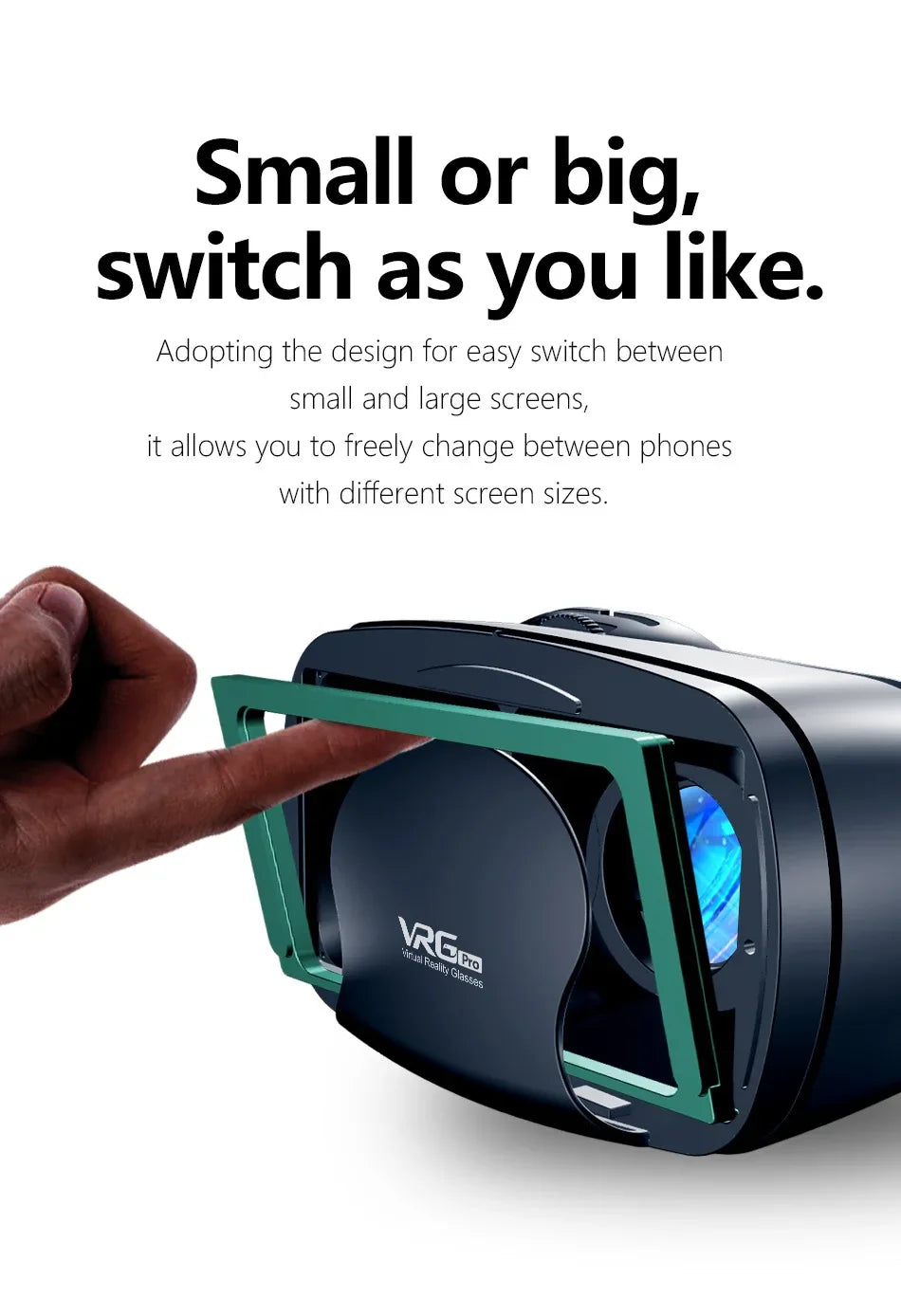 Virtual Reality Glasses 3D VR Headset Smart 7 Inches Helmet for Smartphones Phone Android iPhone Lenses Binoculars Goggles Viar