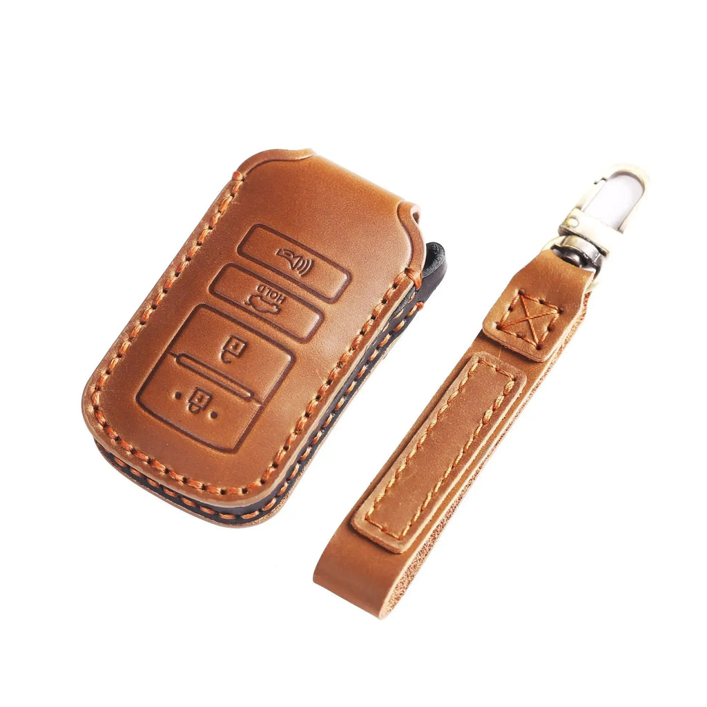 Luxury Leather Car Key Case Cover Fob Protect for Kia 4 Button Sorento K900 K7 Cadenza Accessories Keychain Holder Shell Bag