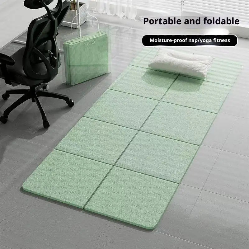 【M】4mm Thick TPE Foldable Yoga Mat 183*61cm Easy Storage For Travel Yoga Pilates Home Exercise Floor Mat