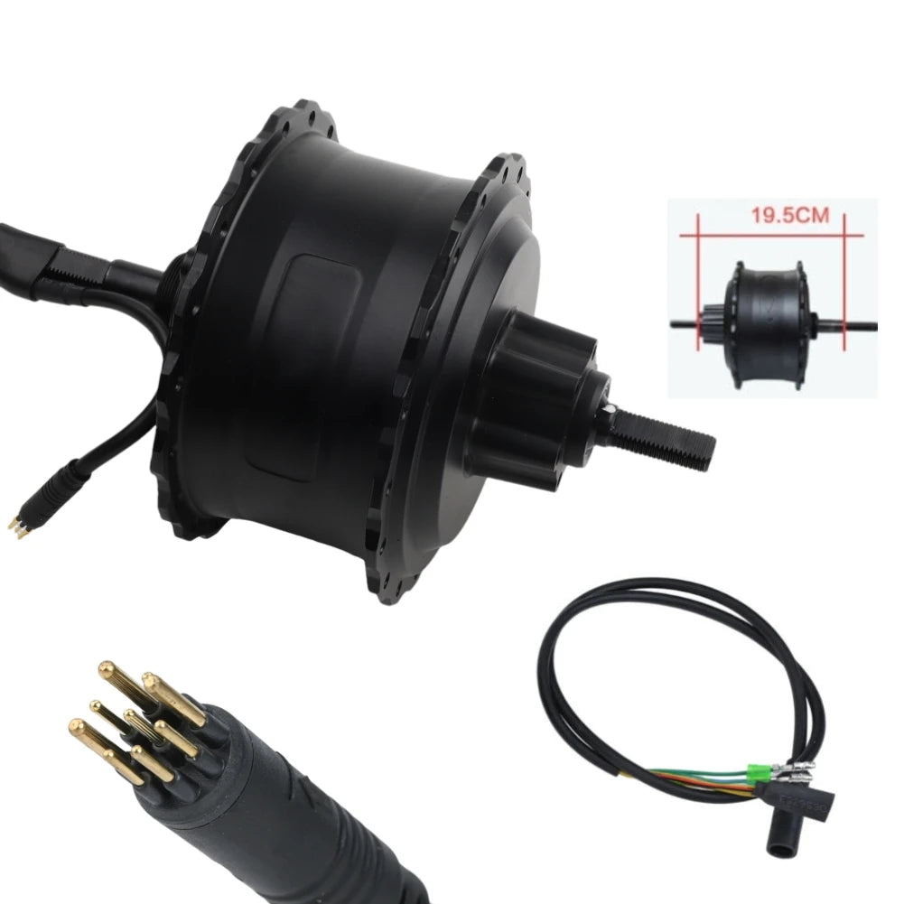 Electric Bike Motor 175/195mm 20/24/26inch 48V 750W 9 Pin Brushless Hub Motor  Fat Bike Wheel Motor Replace Accessories