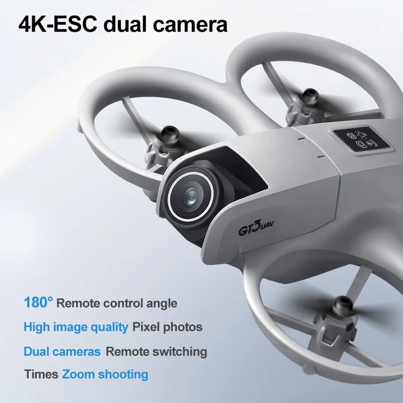 NEW Drone GT3 8K 4K Professional HD 180° ESC Dual Cameras Mini WIFI Dron Obstacle Avoidance FPV Foldable RC Quadcopter Toys UAV