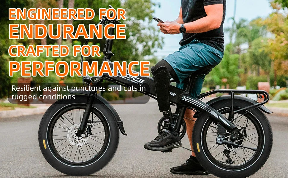 ULIP New 20 Inch Fat Tire 20x4.0 Bike Off-road Fat Tire Snowmobile Beach Electric Bicycle 20*4.0 Anti-Slip Fat Tire Cycling Part