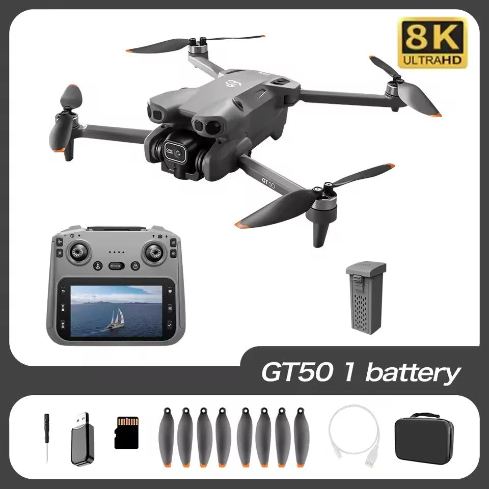 New Drone With 4K Dual Cameras 4.3-inch Screen Brushless Drone WiFi Professional Aerial Photography Mini Drones RC Quadcopter