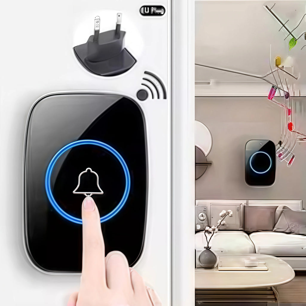 Smart Wireless Doorbell – Waterproof, 150M Range, Battery-Powered, Long-Distance Chime, Easy Installation for Home & Office