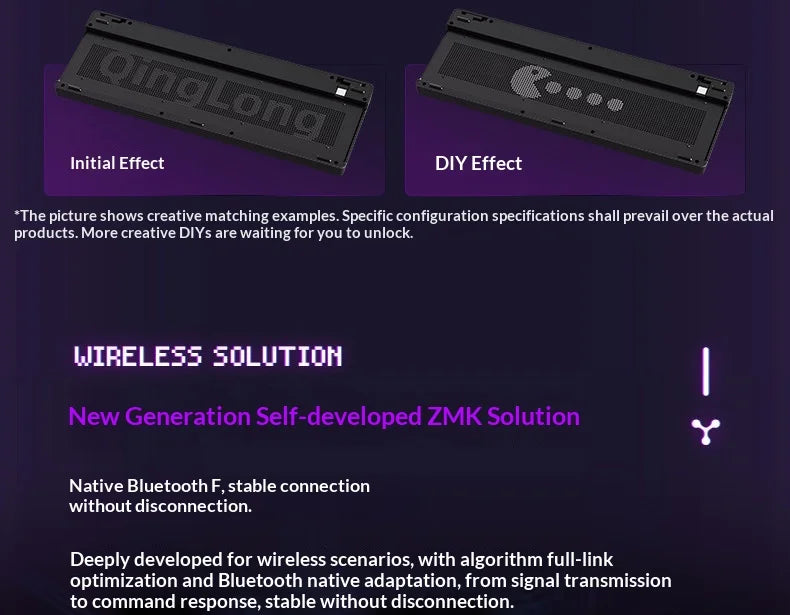SKN Qinglong Mechanical Keyboard Gaming Custom Wireless Tri Mode Dual 8K Composite Carbon Fiber RGB Backlit Suspension Office