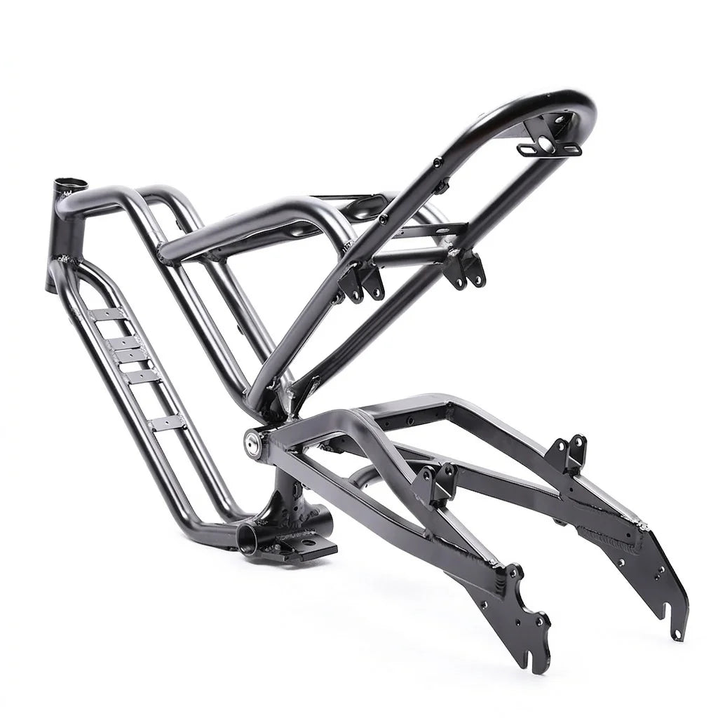 Premium 20" Softtail Electric Fat Tire Bike Frame Full Suspension 6061 Aluminum Alloy for Off-Road Snow E-Bike