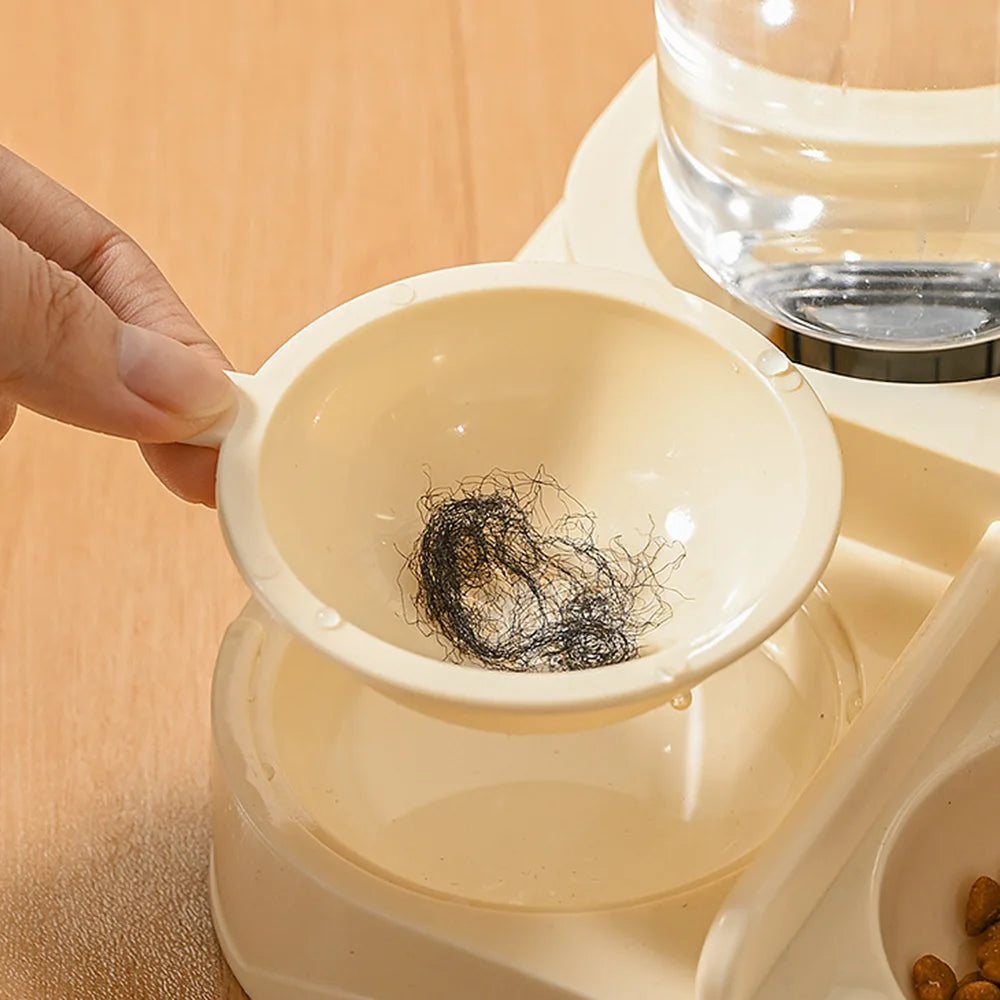 Automatic Pet Bowl for Cats - 2-in-1 Feeder & Water Dispenser, Non-Slip Cat Bowl, Suitable for Cats & Small Dogs,