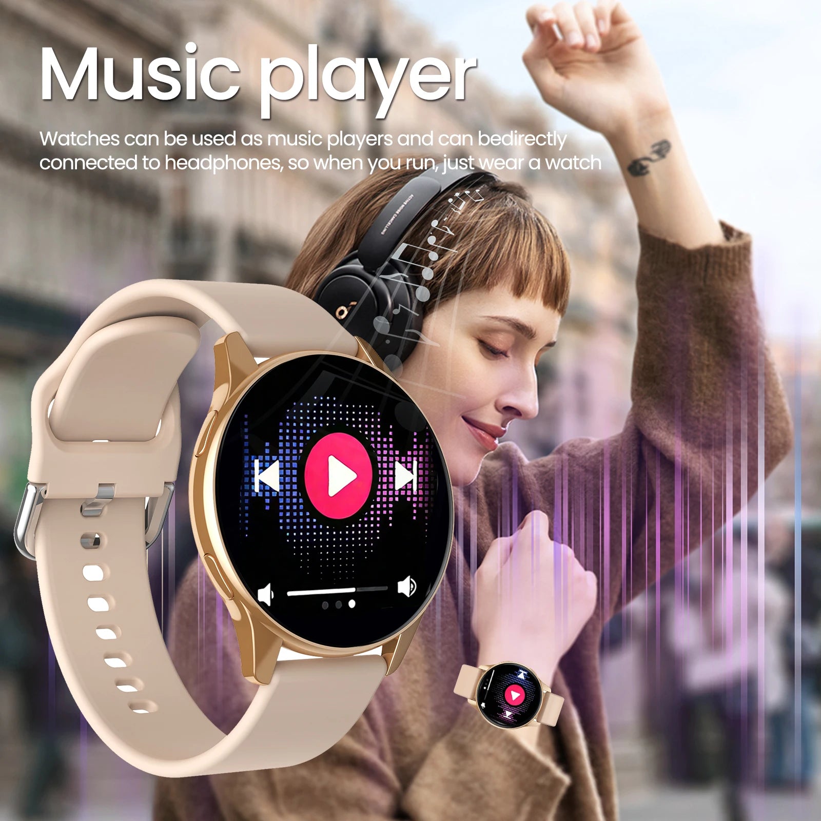 2025 New Smart Watch Wireless Calling Multiple Sports Modes Music Player Health Tracking DIY Watch Faces Android iOS