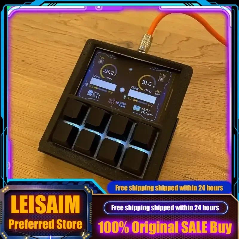 2025Designer Shortcut Keyboard Programmable With Screen RGB Streamdeck Desktop Smart Console USB Sub-Screen Tablet Laptop Office