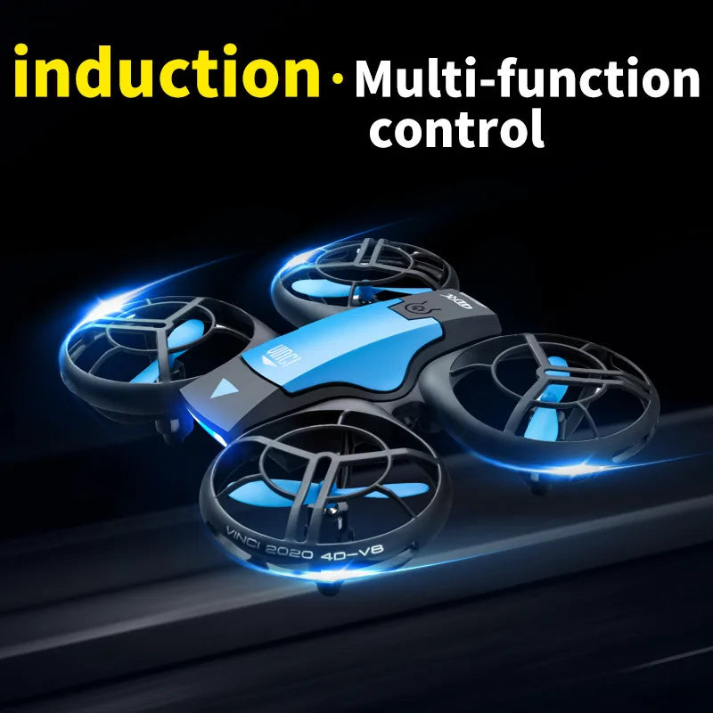 4DRC V8 New Mini Quadcopter Drone - 4K HD Wide Angle Camera, WiFi FPV Remote Control, Height Hold, 4-Axis RC Aircraft Kids' Toy