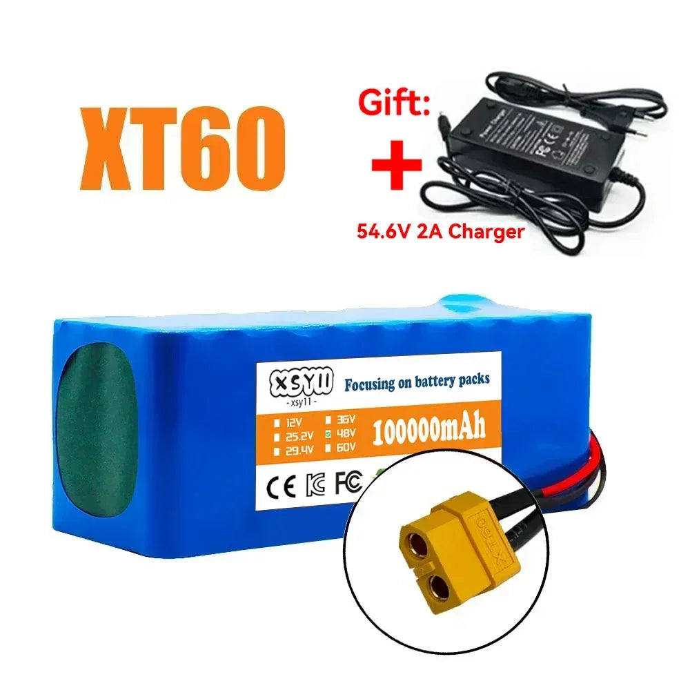 Genuine 48V 100Ah Motorized Scooter Battery 500W Citycoco with BMS Original Folding Car Battery 13s2p Lithium Battery Pack
