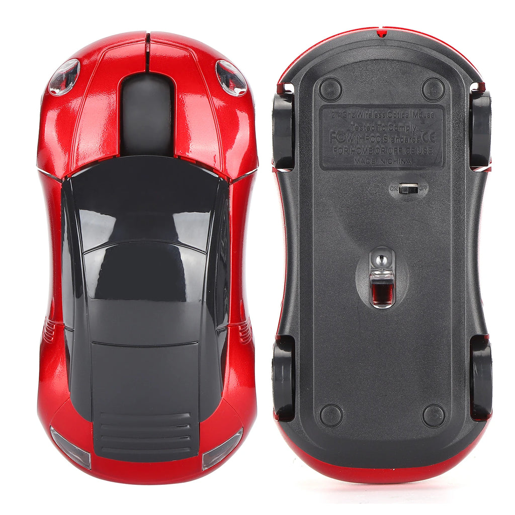 Wireless Mouse 2.4G Mini Car-Shaped Optical Mouse Suitable for Laptops, Tablets, and PC Office Use