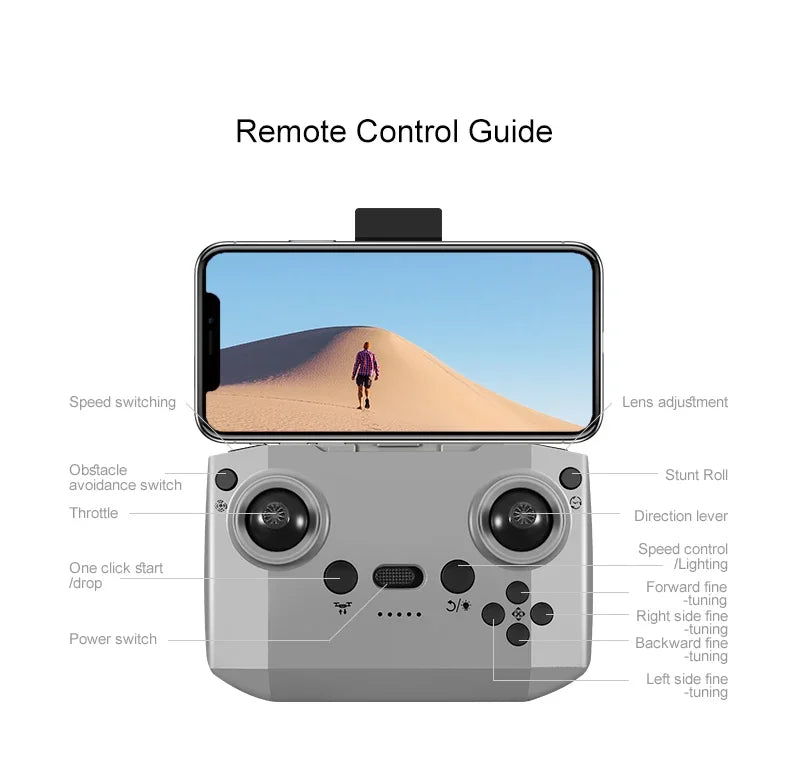 VIVO D16 Drone 8K Aerial HD Profesional Dual-camera Helicopter Optical Flow Positioning Avoidance Brushless Motor GPS Drone