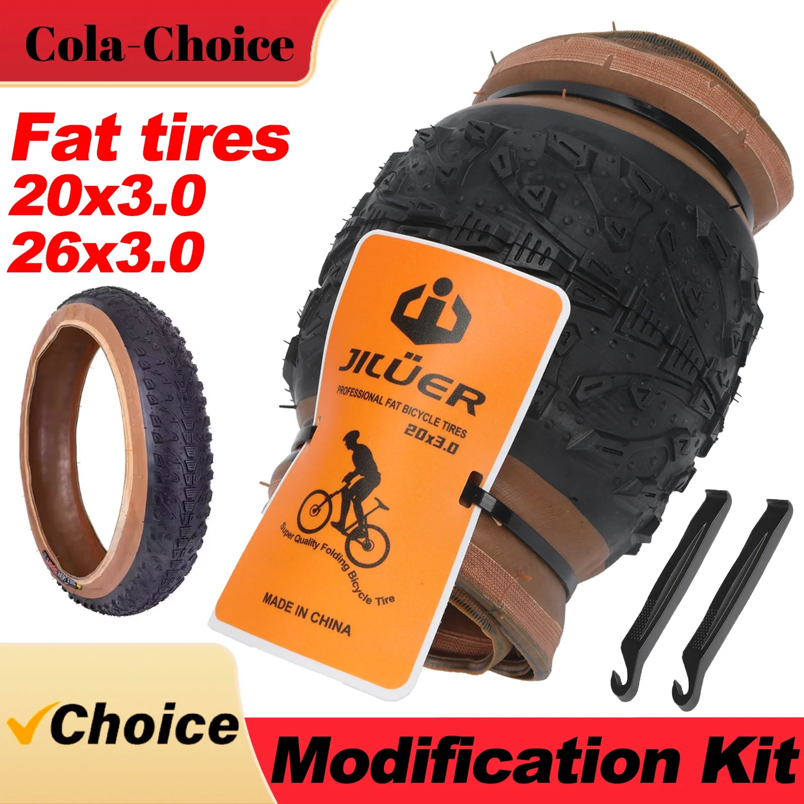 20 x 3.0 / 26x3.0 Inch Fat Bike Tire Rubber Bike Folding Tires Snow Beach Bicycle Replacement Tire,20/26 inch mtb tyre