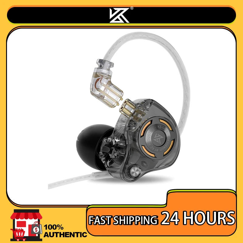 KZ Gale In-Ear Gaming Earphones E-sports Bass Metal Earbuds for Video Game Stage Live Sound Headphones