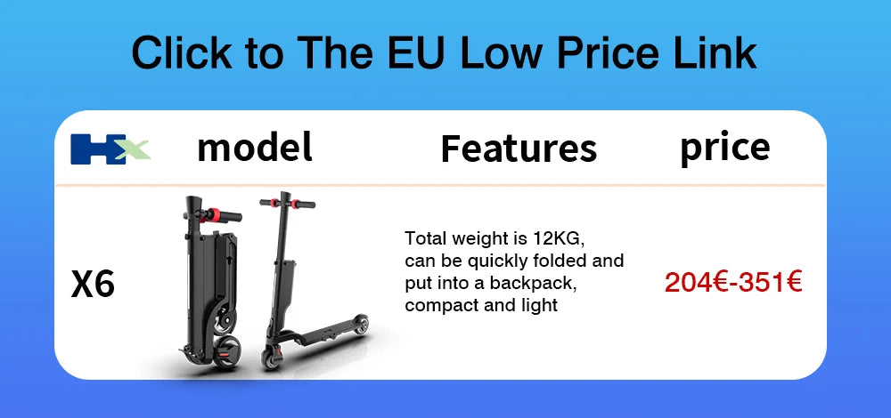 HX X6 Electric Scooter Adult 350W 7.5AH 36V 25KM/H Foldable Electric Kick E Scooter 5.5 inch Wheel EScooter For Adult Children