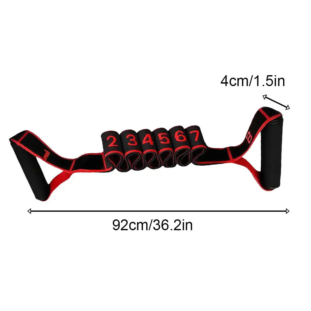 Yoga Stretch Resistance Bands Dance Resistance Band Digital Elasticity Adult High Elasticity Multi-Segment Belt Fitness Products