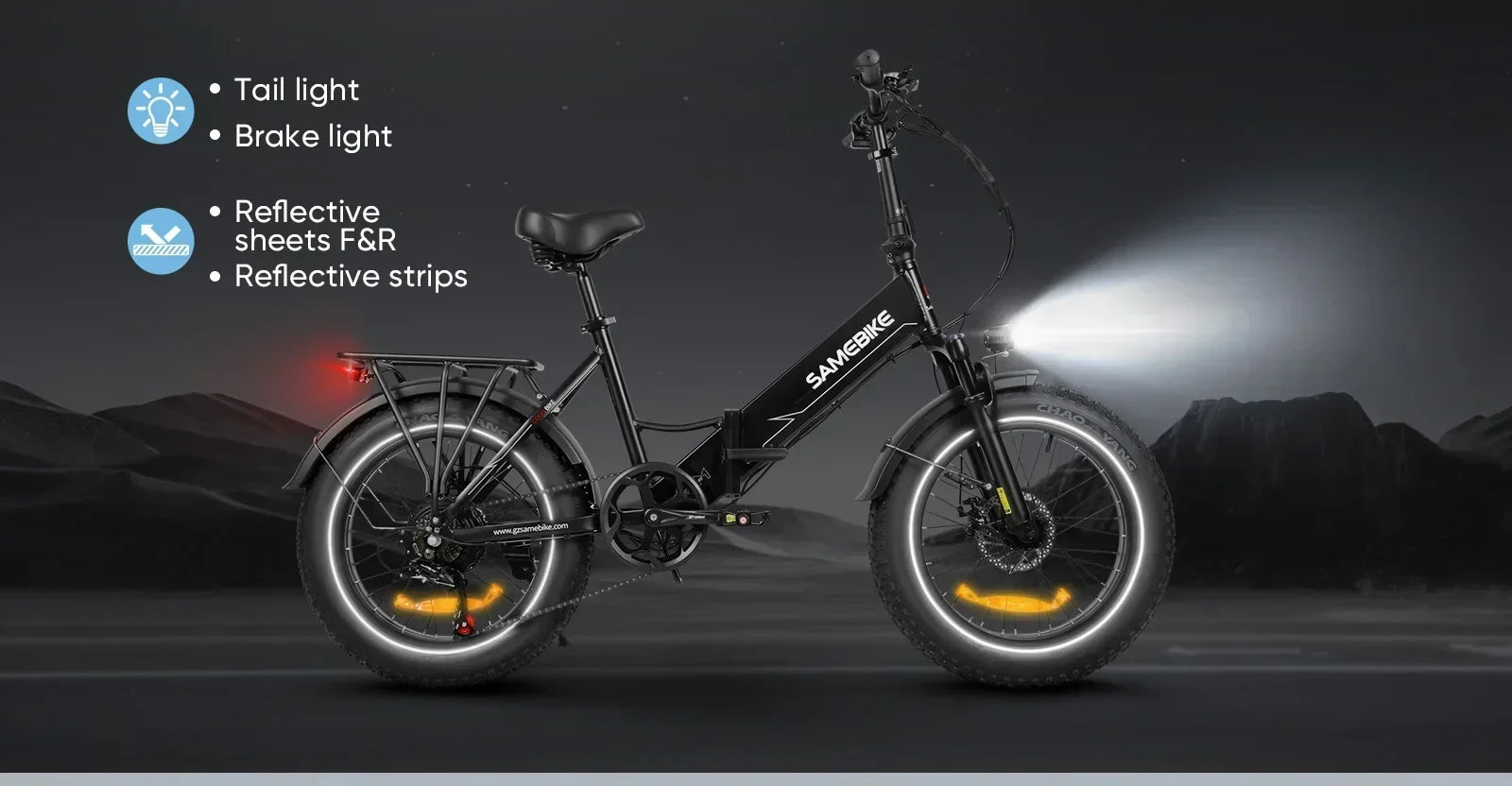 20*4.0 inch fat tire folding electric bicycle, 750W motor urban mountain E-Bike, 48V13AH battery adult electric scooter