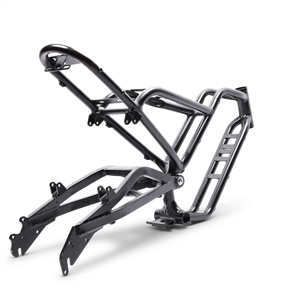 Premium 20" Softtail Electric Fat Tire Bike Frame Full Suspension 6061 Aluminum Alloy for Off-Road Snow E-Bike