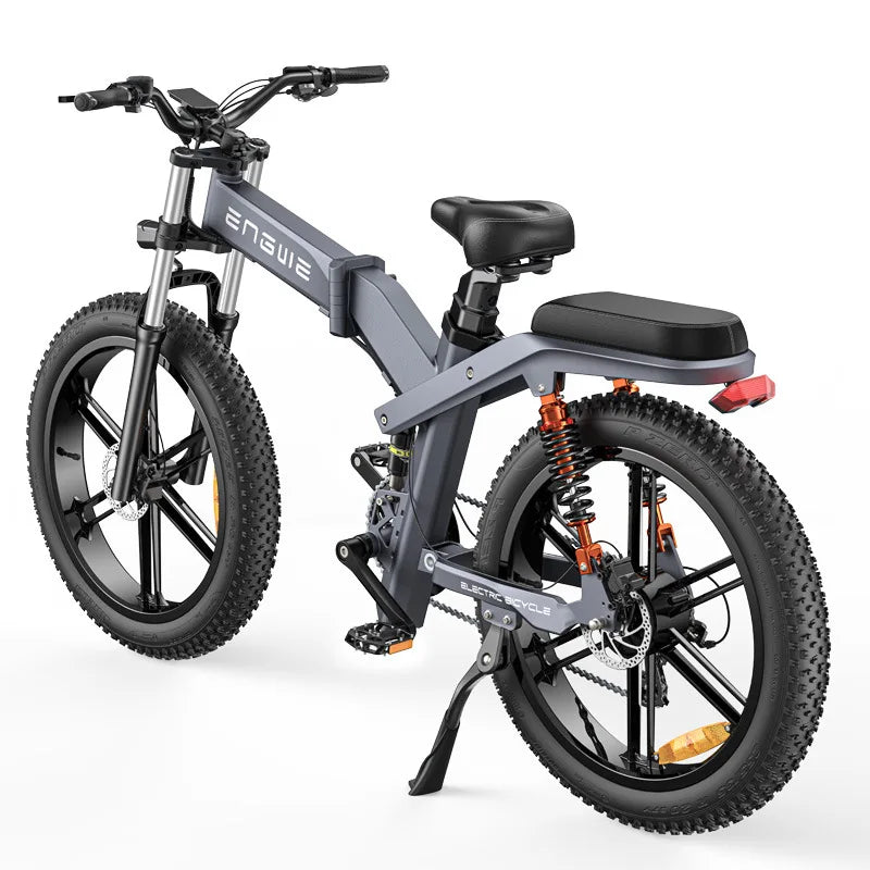 Electric Bicycle 26Inch 1000W 48V 29.2AH Folding Lithium Battery Bike Full Shock Absorber 26X4.0 Snow Tire E-bike