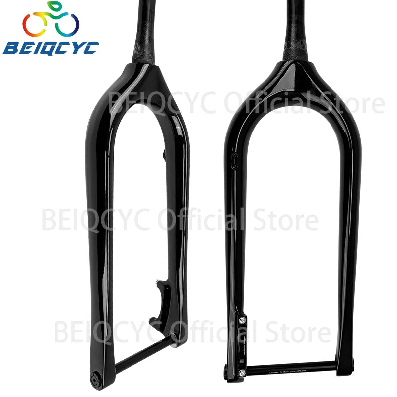26ER Carbon FAT Bike Fork  Thru Axle 150*15MM Fat bike Snow 5.0 Tire Snow Fork Bicycle Front Fork Rigid