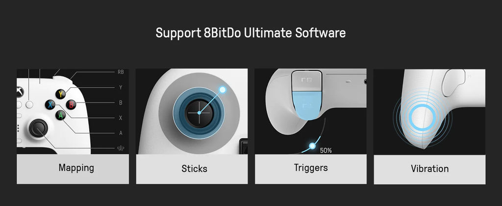 8BitDo Ultimate 3-mode Gaming Controller for Xbox, Hall Effect Joysticks, Compatible Windows, and Android