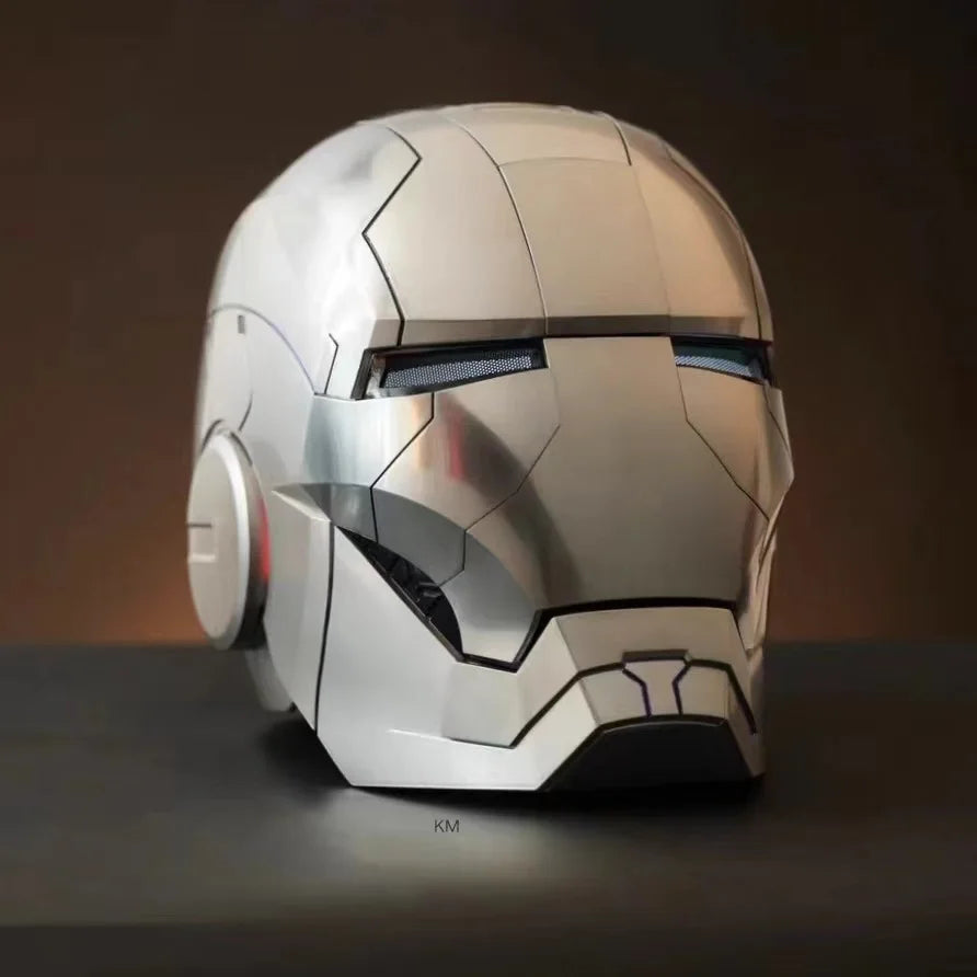 2025 New Marvel Iron Man Helmet Black Gold Black Silver Electric Helmet Voice Controlled Voice Machine Face Mask Toy Birthday Gi